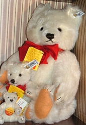 Steiff White Teddy Bears Set of Five