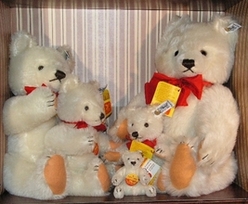 Steiff white Teddy Bears Set of Five